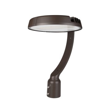 Single Arm Post Top LED Light - Optional Photocell - Selectable CCT and Wattage - 250W MH Equivalent - Up to 9,000 Lumens