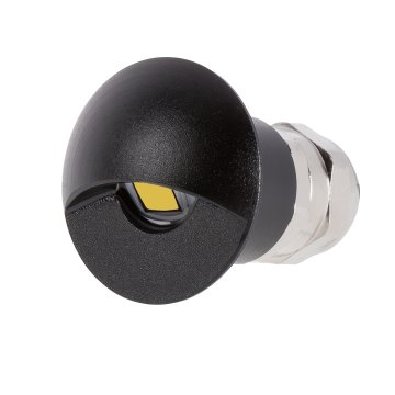 Low Voltage LED Courtesy Light - Black Recessed Accent Light - 12V - 2700K / 3000K / 4000K / 6500K - Single / 6-Pack