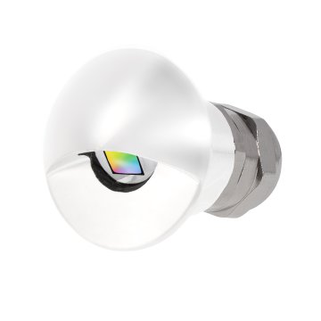 RGB Recessed LED Step / Deck Light - 12V White Eyelid Light - Single / 6-Pack