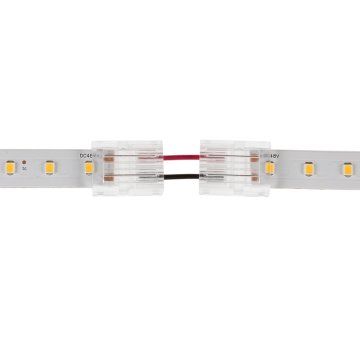 Solderless Clamp-On Up / Down ‘L’ Wire Connector - 12mm Single Color LED Strip Lights - 22 AWG