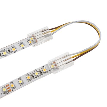 4&quot; Solderless Clamp-On Jumper Connector - 10mm Tunable White LED Strip Lights