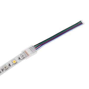 4&quot; Solderless Clamp-On Pigtail Adaptor - 12mm RGBW LED Strip Lights