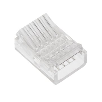Solderless Clamp-On LED Strip Light to Pigtail Adaptor - 12 mm RGBW Strips - 22 AWG