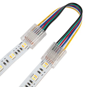 4&quot; Solderless Clamp-On Jumper Connector - 12mm RGB + CCT LED Strip Lights