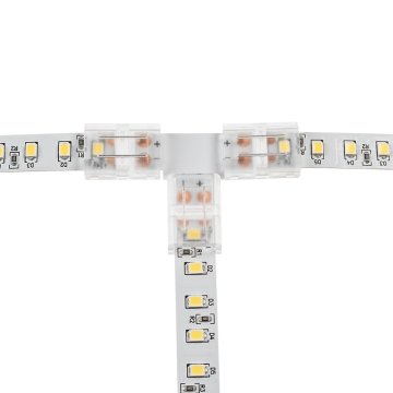 Solderless Clamp-On T Connector for 10mm Single Color LED Strip Lights