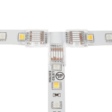 Solderless Clamp-On T Connector for 12mm RGB + CCT  LED Strip Lights