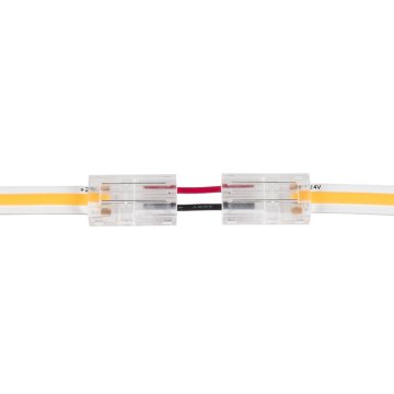Solderless Clamp-On Up / Down ‘L’ Wire Connector - 8mm COB  LED Strip Lights