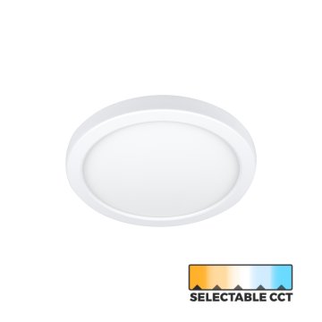 Lightolier 14W 7 in. Flush Mount Downlight - Selectable CCT - TRIAC Dimmable - 75W Incandescent Equivalent - 1,000 Lumens - White Finish - 2700K /  3000K / 3500K / 4000K / 5000K