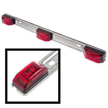                          SSMBPC series 3 Lamp Truck/Trailer ID Light Bar: Available In Red          
                        