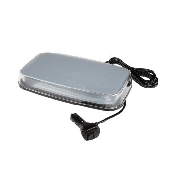 11-inch mini emergency LED strobe light bar with magnetic base and clear lens - 12 VDC