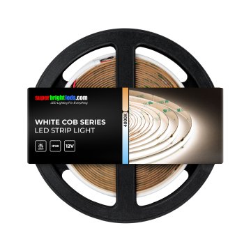 5m White COB LED Strip Light - High CRI - 24V - IP20