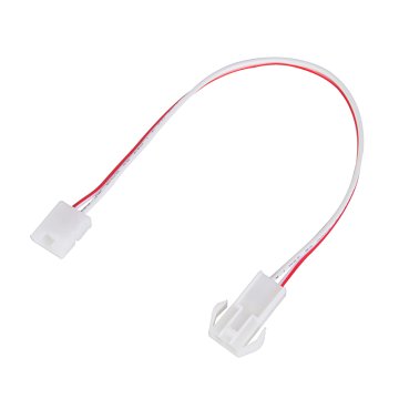 Female LC2 Locking Connector Cable for LED Strip Lights - 8mm Single Color Strips - 8&quot;