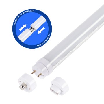 42W 8ft T8 LED Tubes - NSF Certified - Two 4ft Sections - Double-Ended LED Tube - Hybrid Type A+B Ballast Compatible / Ballast Bypass - 4000K