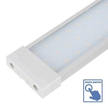 Linear LED Task Light w/ Touch Switch - Under Cabinet Lighting Fixture - 4000K