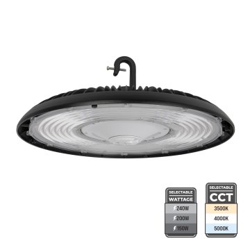                         LED UFO High Bay - Field Selectable Power and Color - Up To 33,600 Lumens - 150W / 200W / 240W - 3500K / 4000K / 5000K    
                        