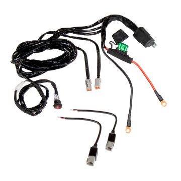 LED Light Wiring Harness with Switch and Relay - Dual Output, ATP Connector