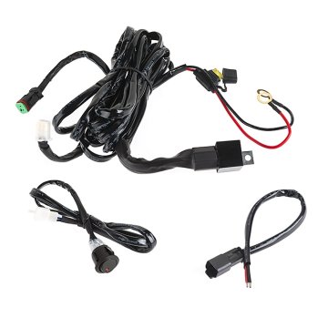 LED Light Wiring Harness with Switch and Relay - DT Connector - Single Channel