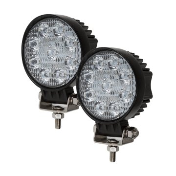LED Light Pods - 4&quot; Round Mini LED Work Lights - 22W - 1,600 Lumens - 2 Pack