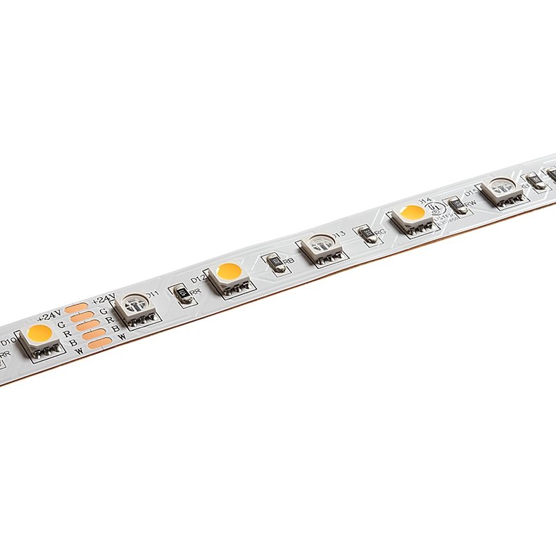 5m RGB+W LED Strip Light - Color-Changing LED Tape Light - 12V/24V - IP20