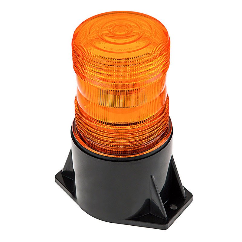 5-1/2 Amber LED Strobe Light Beacon - Single Flash Pattern - Amber