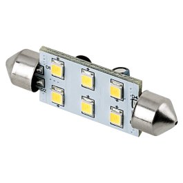6451 LED Bulb - 6 SMD LED Festoon - 42mm - Single / 6-Pack