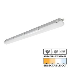 4ft LED Vapor Tight Strip Light - NSF Certified - Selectable Wattage and CCT - Up To 6,500 Lumens - 30W / 40W / 50W - 3000K / 3500K / 4000K / 5000K