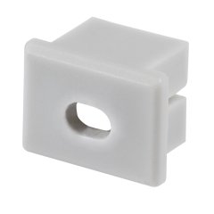 PDS-4-ALU-MW End Cap with Hole - Surface/Flush Mount Wire Hole