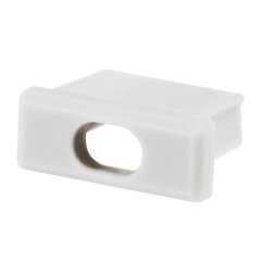 MICRO-ALU End Cap White with Hole - 21001