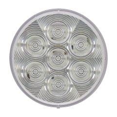 LumenX LED Backup Light for Truck or Trailer - Weatherproof - 7 LEDs - 4" Round - Clear Lens 