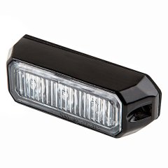 Grille and Surface Mount LED Strobe Light Head - 9W - Amber