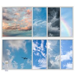 LED Skylight - 2'x2' Tunable White Light Panel - Cloud Print Collection Skylens® - Drop Ceilings - Dimmable