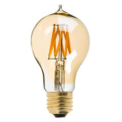 LED Filament Bulb - Gold Tint Victorian Style A19 LED Bulb with 7 Watt Filament LED - Dimmable