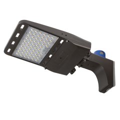 100W LED Parking Lot/Shoebox Area Light w/ Optional Photocell - 14,000 Lumens - 250W Metal Halide Equivalent - 5000K - Fixed Arm Mount