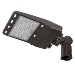 Open Box 150W LED Parking Lot Area Light With Knuckle Slipfitter Mount - 21,000 Lumens - 400W MH Equivalent - 5000K