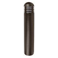 Round Top LED Bollard Light with Louvers - Bronze Finish - 10W - 180 Lumens - 4000K