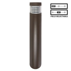 42 inch Flat Top Bollard with Louvers - Bronze Finish - Selectable 12W / 16W / 22W - 3000K / 4000K / 5000K - 1540 Lumens - BLRB-SW3B22S-742-BRFL