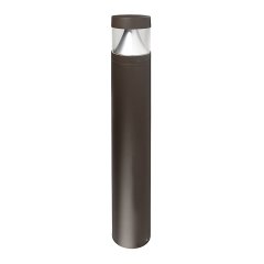Round LED Bollard Light with Flat Top - Cone Reflector - Bronze Finish - 22W - 2,640 Lumens - 3000K / 4000K / 5000K