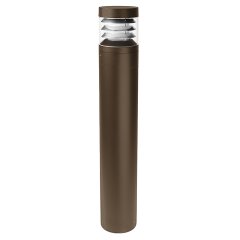 Round LED Bollard Light with Louvers - Bronze Finish - 25W - 1850 Lumens - 3000K / 4000K / 5000K 