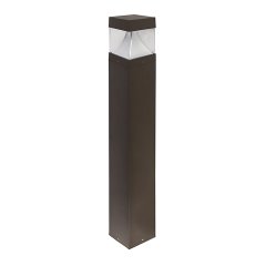 Square LED Bollard Light with Flat Top - Cone Reflector - Bronze Finish - 22W - 2,640 Lumens - 3000K / 4000K / 5000K