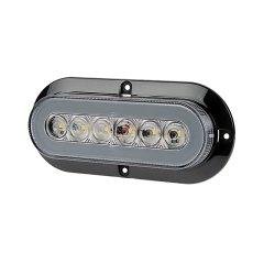 Optronics GloLight LED Back Up Light for Truck or Trailer - Flange Mount - Submersible - Oval - Clear
