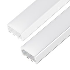 Silver and white GIZA-LL aluminum channels with optional frosted lenses