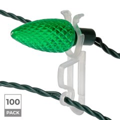 100 Pack - All-in-One Plus Christmas Light Clips - All in One Clip Plus/PP - 100 Pack