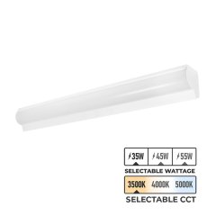 4’ LED Stairwell Fixture - Selectable Wattage - Selectable CCT - Up To 6,600 Lumens - 35W / 45W / 55W - 3500K / 4000K / 5000K