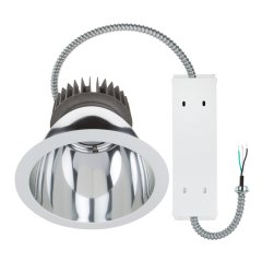 Commercial LED Downlight Retrofit for 10" Cans - Recessed Light with Reflector Trim - 300W Equivalent - 2900 Lumens