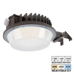 LED Dusk to Dawn Area Light - Integrated Photocell - Selectable CCT and Wattage - 72W / 96W / 120W - up to 15,600 Lumens