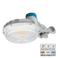 Gray LED Dusk to Dawn Area Light - Selectable CCT and Wattage - Photocell Included - 3900-8400 Lumens - DDAL-SW3B60W-SL3NPT5-AM50S
