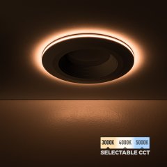 ETi 6" Selectable CCT LED Recessed Downlight with Nightlight Trim - 10W Retrofit Ceiling Light - Dimmable - 670 Lumens