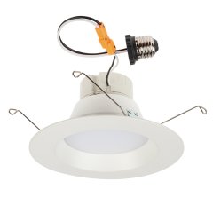 LED Recessed Lighting Kit for 5" or 6" Cans - Retrofit LED Downlight with Smooth Trim - Dimmable - 1865 Lumens