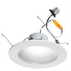 LED Recessed 6" Can Lighting Kit - Retrofit LED Downlight with Concave Lens - 75 Watt Equivalent - Dimmable - 900 Lumens
