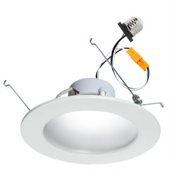 LED Recessed Lighting Kit for 5&quot; to 6&quot; Cans - Retrofit LED Downlight w/ Indirect Light Trim - 75 Watt Equivalent - Dimmable - 900 Lumens